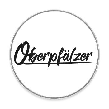 Cooles Oberpfälzer Motiv Shirt Pullover Spruch - Runder Kühlschrankmagnet - Weiß - Vorne