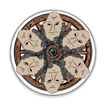 Wheel of Fortune - Runder Kühlschrankmagnet - Weiß - Vorne