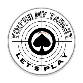 Poker: Du bist mein Ziel! T-hirts Poker- Bekleidung - Runder Kühlschrankmagnet - Weiß - Vorne