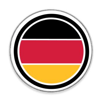 Allemagne emblème - Magnet rond - blanc - Devant