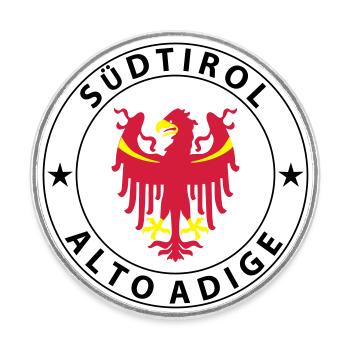Tyrol du Sud - Magnet rond - blanc - Devant