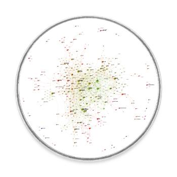 Les langages de programmation influencent le diagramme de réseau 2021 - Magnet rond - blanc - Devant