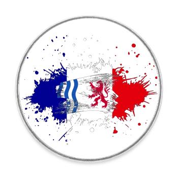 Splash Nouvelle Aquitaine - Round  fridge magnet - white - Front
