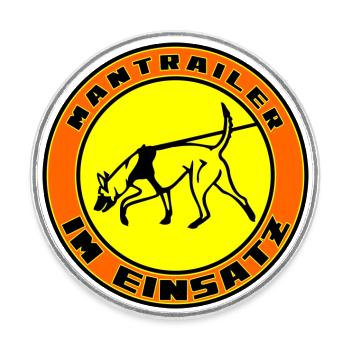 Mantrailer im Einsatz Malinois - Runder Kühlschrankmagnet - Weiß - Vorne