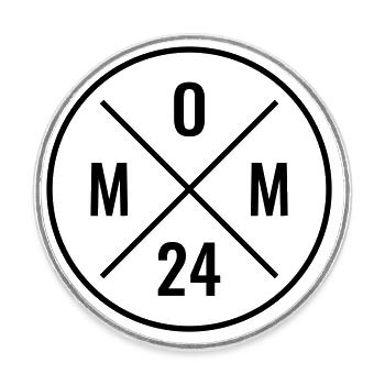 Mom 24 Baby Birth Mother Mother's Day Mom 2024 - Round  fridge magnet - white - Front