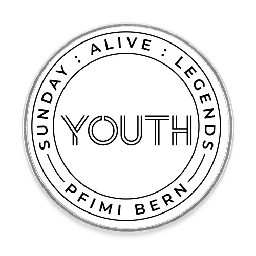 Youth Pfimi Bern black collection 2 - Runder Kühlschrankmagnet