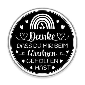 Boho Regenbogen Danke Abschied Kita Kindergarten - Runder Kühlschrankmagnet - Weiß - Vorne
