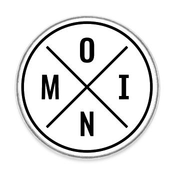 Moin - Runder Kühlschrankmagnet - Weiß - Vorne