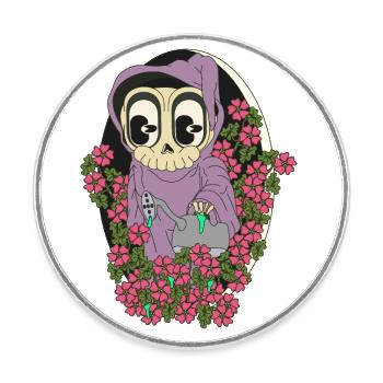 HOBBY - Round  fridge magnet - white - Front