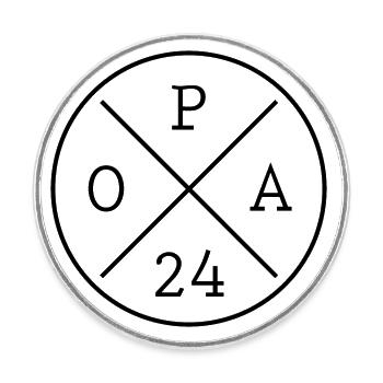 Opa 2024 Zukünftiger Großvater Großeltern Geschenk - Runder Kühlschrankmagnet - Weiß - Vorne
