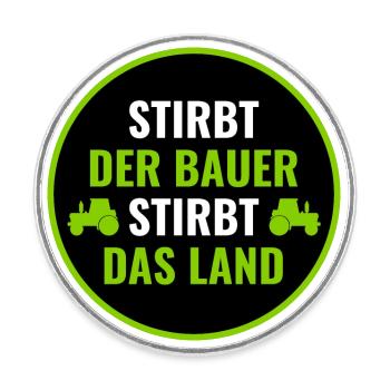 Bauerndemo Bauer Landwirte Bauern Protest Sprüche - Runder Kühlschrankmagnet - Weiß - Vorne