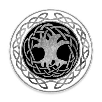 Yggdrasil, Tree of Life, Nordic, Tree of Life - Round  fridge magnet - white - Front