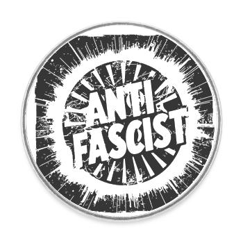 antifascisteCercle antifasciste - Magnet rond - blanc - Devant