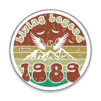 35e anniversaire Légende vivante depuis VIN 1989 - Magnet rond - blanc - Devant