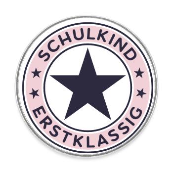 Schulkind 2026 Erstklassig Einschulung Schulanfang - Runder Kühlschrankmagnet - Weiß - Vorne
