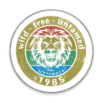 40. Geburtstag Rocking the crowd since 09/1985 - Round  fridge magnet - white - Front