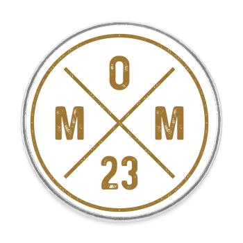 Maman 23 Annonce de bébé Mère Progéniture Maman 2023 - Magnet rond - blanc - Devant