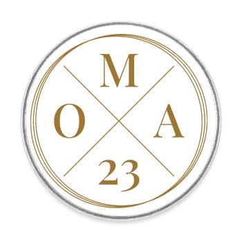 Oma 2023 - Runder Kühlschrankmagnet - Weiß - Vorne