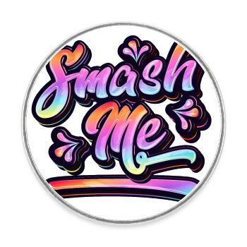 Smash Me | Jugendwort 2022 - Round  fridge magnet - white - Front
