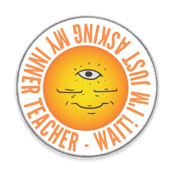 Third Eye - 3rd Eye funny TShirt - Round  fridge magnet - white - Front