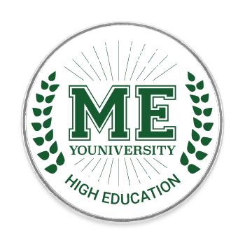 Me Youniversity - Magnet rond - blanc - Devant