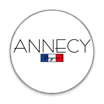ANNECY FRANCE HOLIDAY SUMMER PARTY (b) - Round  fridge magnet - white - Front