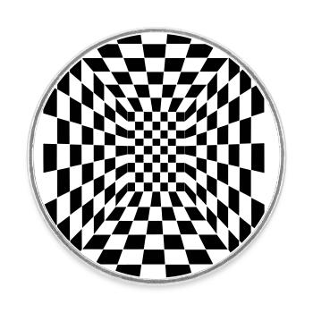 optical illusion 17 - Round  fridge magnet - white - Front