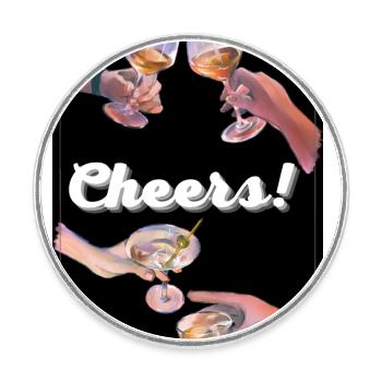 Cheers ! - Runder Kühlschrankmagnet - Weiß - Vorne
