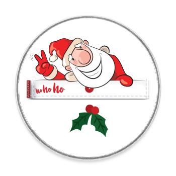 Christmas - Runder Kühlschrankmagnet - Weiß - Vorne