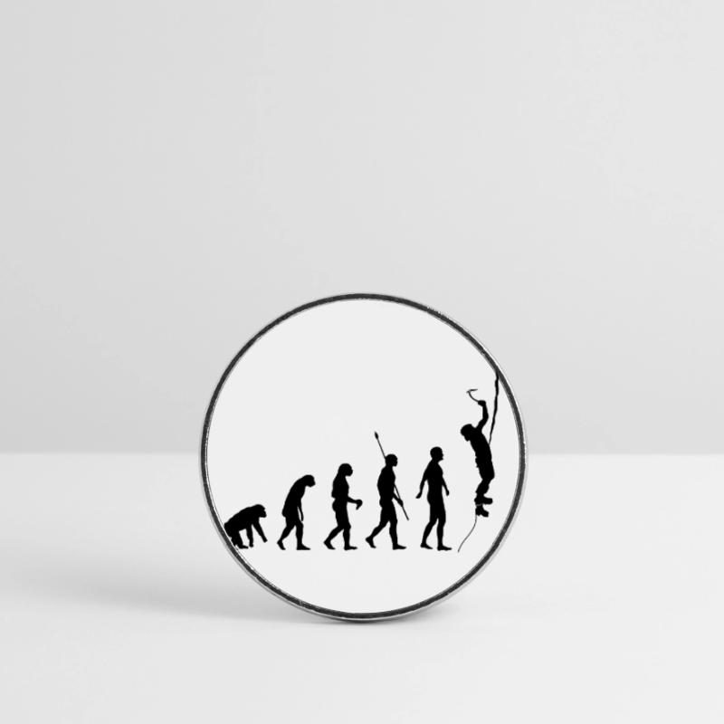 Evolution des Menschen, Eisklettern, Eiskletterer Runder Kühlschrankmagnet