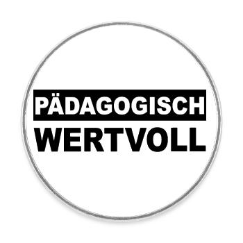 Pädagogisch Wertvoll Lustige Sprüche Beruf Job - Runder Kühlschrankmagnet - Weiß - Vorne