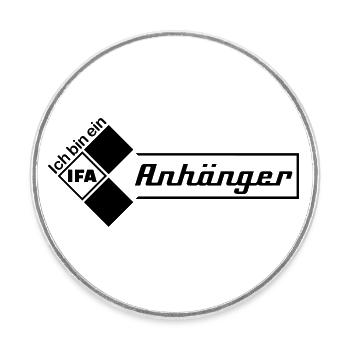 Ich bin ein IFA Anhänger - Runder Kühlschrankmagnet - Weiß - Vorne