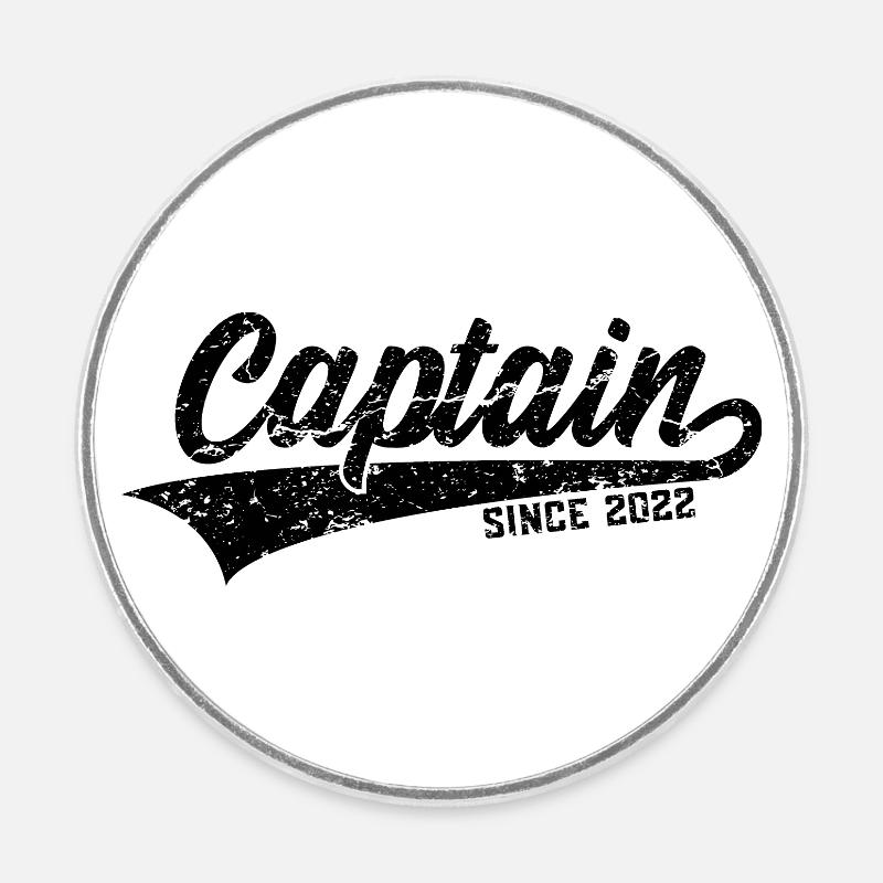 CAPTAIN SINCE 2022 - Round  fridge magnet - white