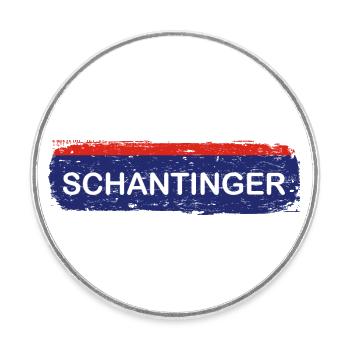 Schantinger Polizei Gendamarie - Runder Kühlschrankmagnet - Weiß - Vorne