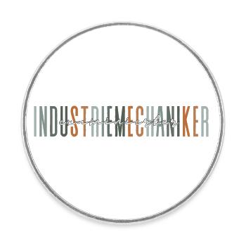 examinierter Industriemechaniker - edles Design - Runder Kühlschrankmagnet - Weiß - Vorne