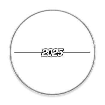 2025 Jahr - Runder Kühlschrankmagnet - Weiß - Vorne