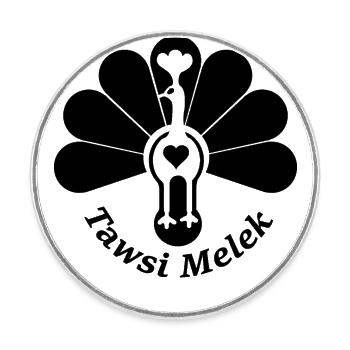 Tausi Melek Tawsi Melek - Runder Kühlschrankmagnet - Weiß - Vorne
