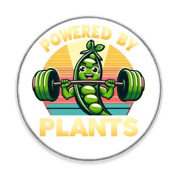 Propulsé par des plantes - Magnet rond - blanc - Devant