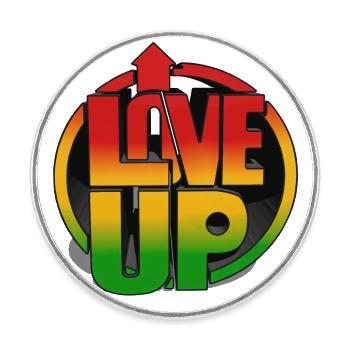 LOVE UP - Magnet rond - blanc - Devant