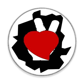 liebe grüße an - Runder Kühlschrankmagnet - Weiß - Vorne