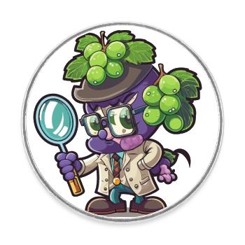 Solving juicy mysteries - Round  fridge magnet - white - Front