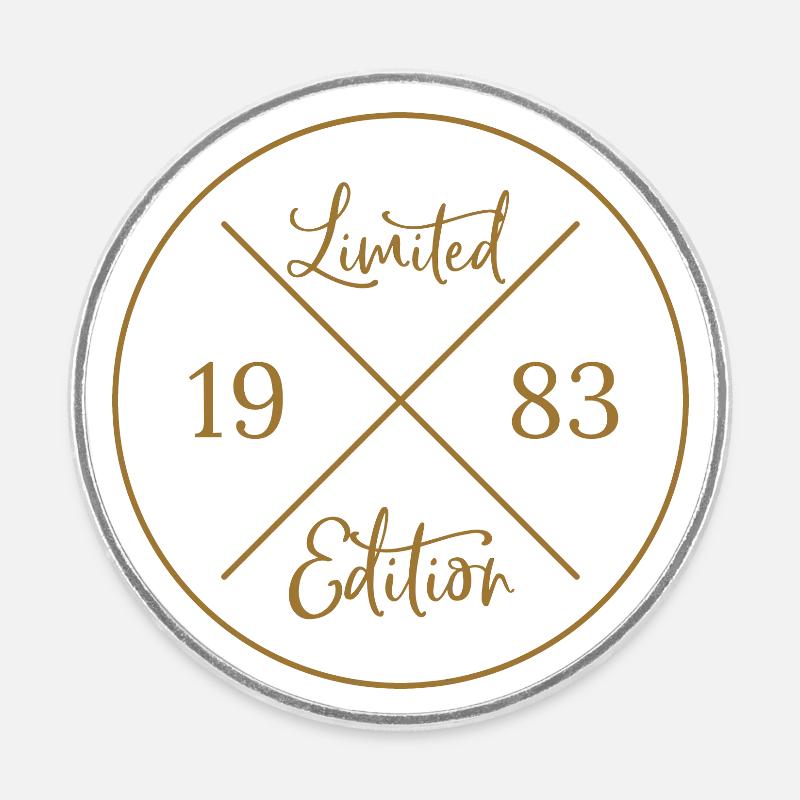 Édition Limitée 1983 Cadeau - Magnet rond - blanc