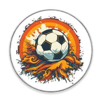 Soccer Ball - Round  fridge magnet - white - Front