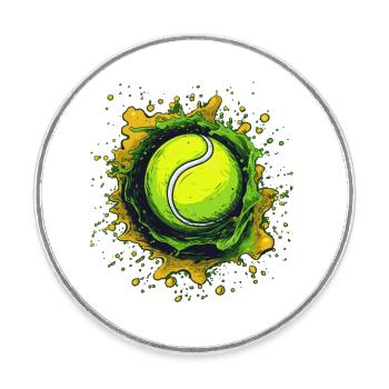 Tennis ball - Runder Kühlschrankmagnet - Weiß - Vorne
