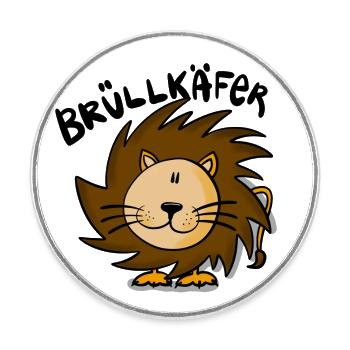 Löwe Brüllkäfer - Runder Kühlschrankmagnet - Weiß - Vorne