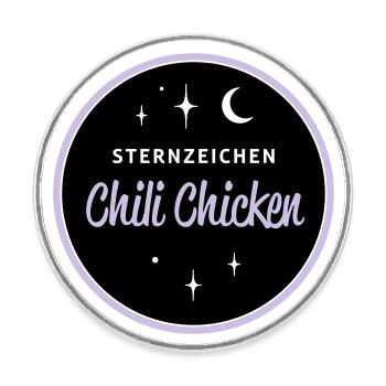 Sternzeichen Chili Chicken - Runder Kühlschrankmagnet - Weiß - Vorne