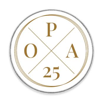Opa 25 - Baby Ankündigung - Nachwuchs - Opa 2025 - Runder Kühlschrankmagnet - Weiß - Vorne