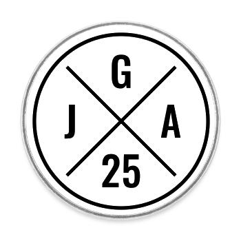 JGA 2025 - Junggesellenabschied 2025 - JGA 25 - Runder Kühlschrankmagnet - Weiß - Vorne