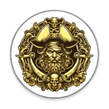 pirate - Magnet rond - blanc - Devant