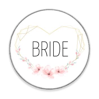 Bride - Round  fridge magnet - white - Front